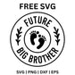Future Big Brother SVG Free | Baby Footprints Circle Badge for Cricut & Silhouette