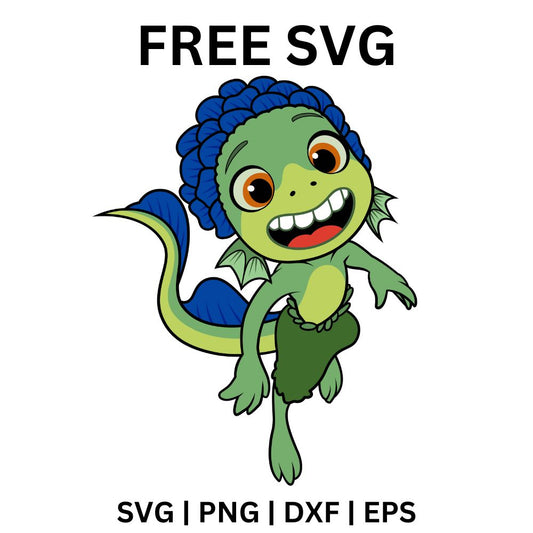 Luca Sea Monster Boy SVG Free | Fun Underwater Creature Cut File for Cricut & Silhouette