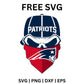 Patriots Helmet Mask SVG Free | Bold Football Face Shield for Cricut & Silhouette