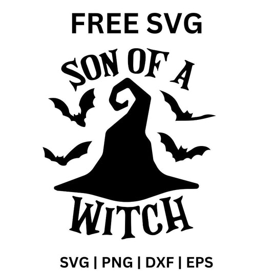Son of a Witch SVG Free | Funny Witch Cut File for Cricut & Silhouette-8SVG