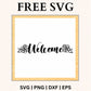 Welcome SVG Free | Floral Welcome Typography for Cricut & Silhouette-8SVG
