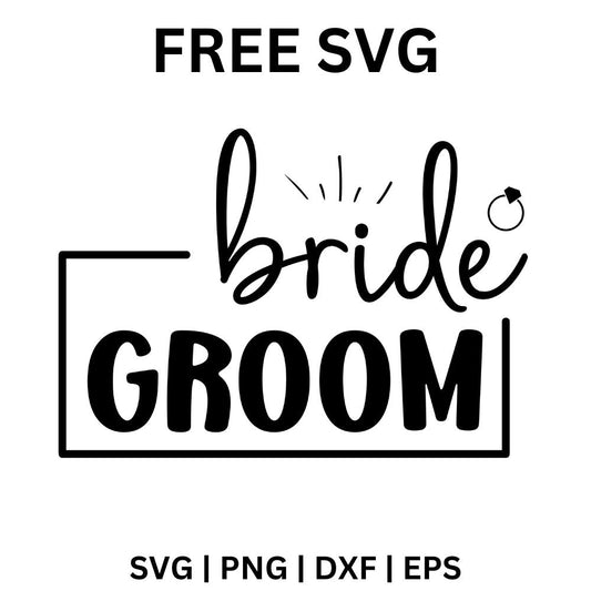 Bride & Groom SVG Free Cut File for Cricut & Silhouette-8SVG