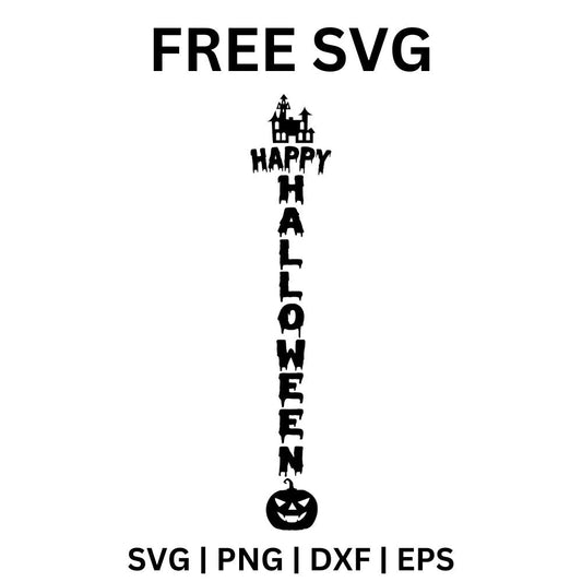 Happy Halloween SVG Free | Porch Sign Cut File for Cricut & Silhouette-8SVG