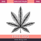 Black and White Weed Leaf SVG - Stoner 420 Bliss- 8SVG