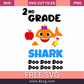 2nd Grade Baby Shark Girl Graduation Svg Free Cut File- 8SVG