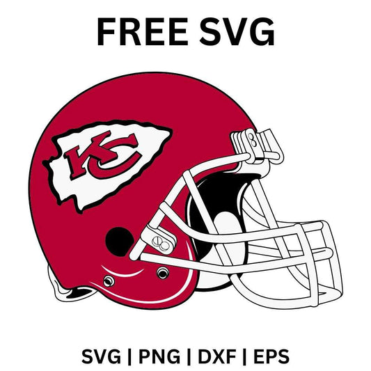 Kansas City Chiefs SVG Free | Helmet and Logo Graphic for Cricut & Silhouette