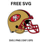 49ers Helmet SVG Free | Golden Football Helmet Cut File for Cricut & Silhouette