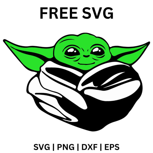 Baby Yoda Holding Heart SVG Free | Sweet Layered Love Cut File for Cricut & Layered-8SVG
