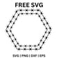 Barbed Wire Frame SVG Free | Edgy Hexagon Border Cut File for Cricut & Silhouette