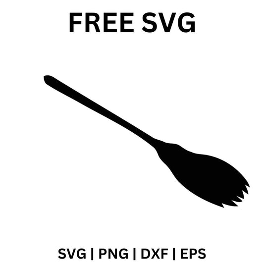 Broomstick SVG Free | Magical Flying Broom Silhouette for Cricut & Silhouette