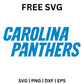 Carolina Panthers Text SVG Free | Simple Team Name Graphic for Cricut & Silhouette-8SVG