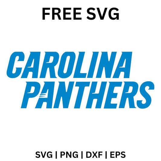 Carolina Panthers Text SVG Free | Simple Team Name Graphic for Cricut & Silhouette-8SVG