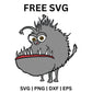 Fluffy Monster SVG Free | Cute Furry Animal Design for Cricut & Silhouette