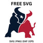 Houston Texans SVG Free | Split Bull and Texas Mascot Graphic for Cricut & Silhouette-8SVG