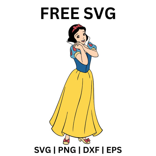 Snow White Standing SVG Free | Fairytale Princess Pose for Cricut & Silhouette