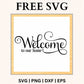 Welcome SVG Free | Elegant Script Welcome to Our Home SVG for Cricut & Silhouette-8SVG