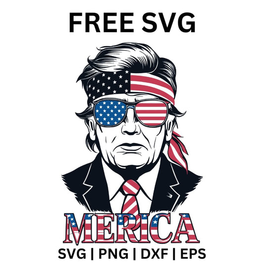 America Donald Trump - SVG Free File for Cricut-8SVG