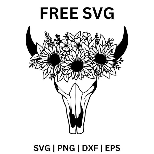 Cow and Sunflower SVG Free File for Cricut & Silhouette-8SVG