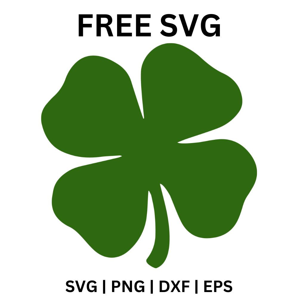 Free Four Leaf Clover SVG for St. Patrick's Day – 8SVG