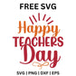 Happy Teachers Day SVG Free Cut File for Cricut & Silhouette-8SVG