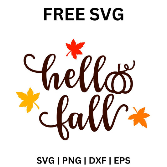 Hello Fall SVG Free Design for Cricut Projects-8SVG