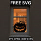 Jack-O'-Lantern SVG Free for Cricut & Silhouette | Window Cling Decoration-8SVG