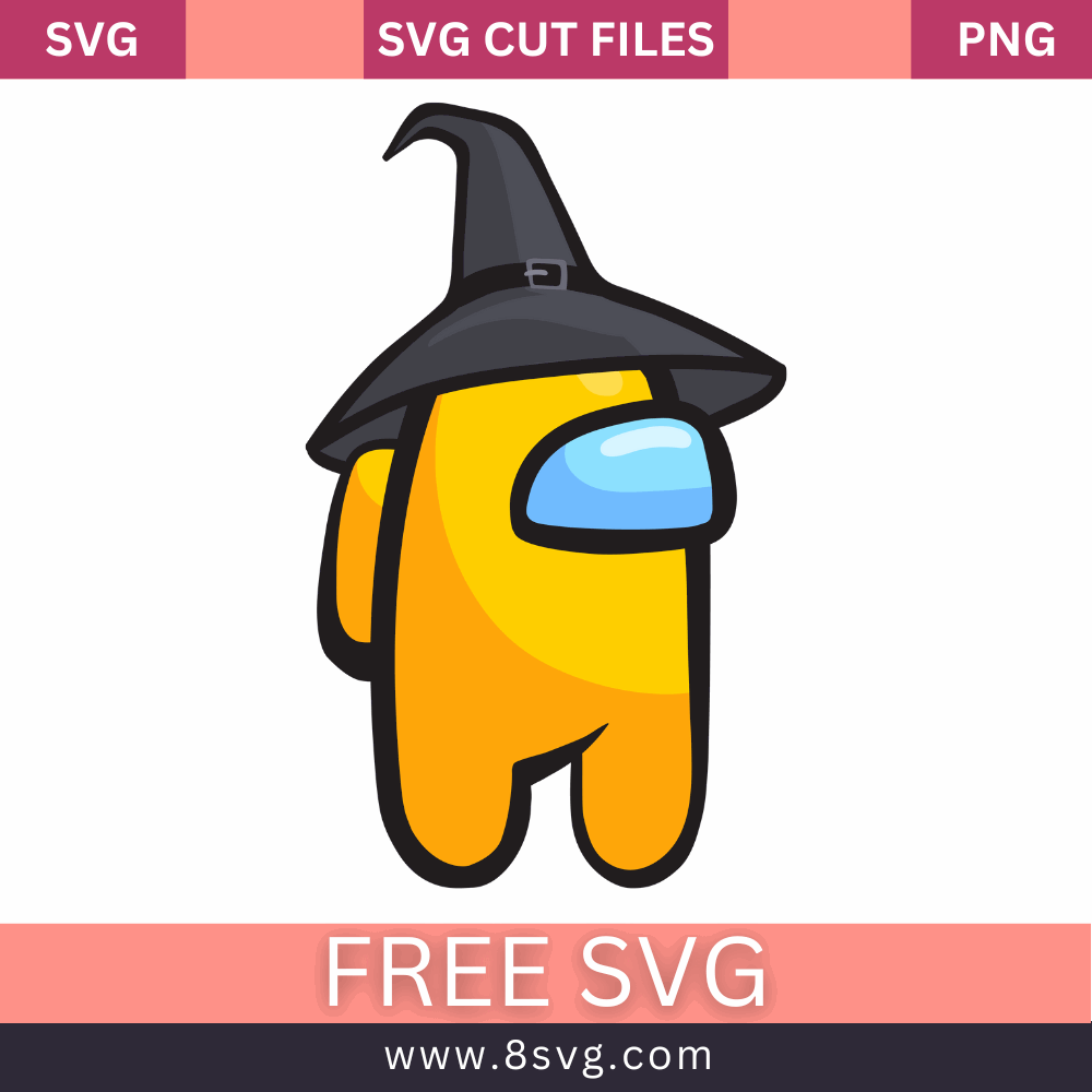 Among us in witch hat SVG Free And Png Download- 8SVG