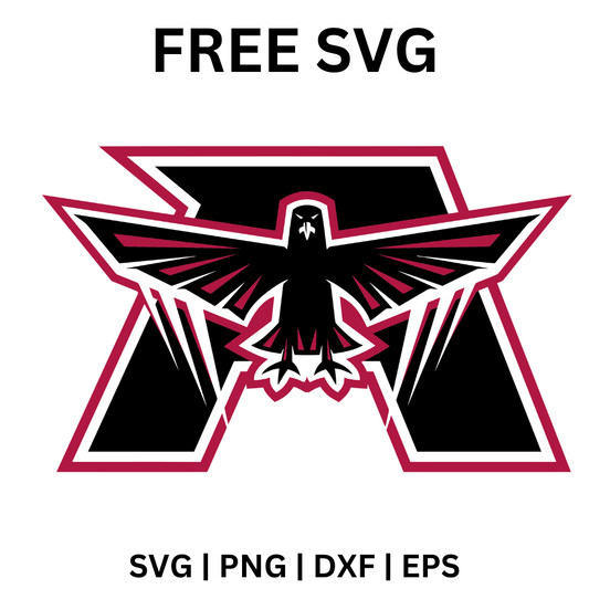 Atlanta Falcons SVG Free | Geometric Falcon Emblem with Star for Cricut & Silhouette-8SVG