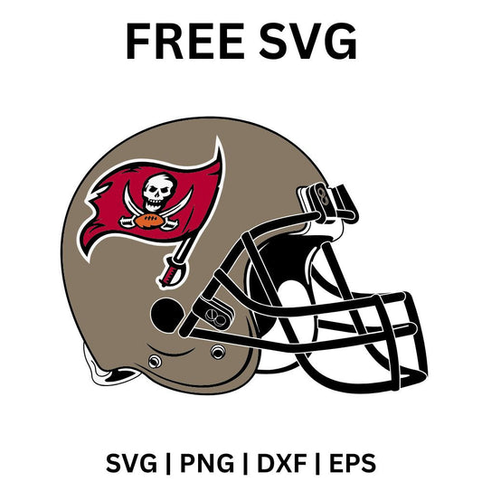 Buccaneers Football Helmet SVG Free | Classic Sports Helmet Design for Cricut & Silhouette