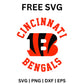 Cincinnati Bengals SVG Free | Round Badge with Team Logo for Cricut & Silhouette-8SVG