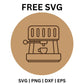 Coffee Machine SVG Free | Barista Espresso Maker Clipart for Cricut & Silhouette-8SVG