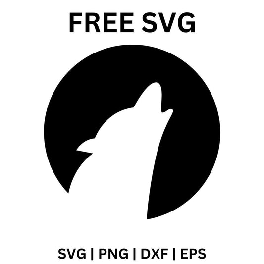 Howling Wolf SVG Free | Mystical Moonlit Wolf Design for Cricut & Silhouette