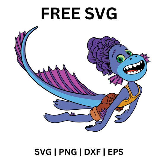 Luca Mermaid Monster SVG Free | Whimsical Fantasy Clipart for Cricut & Silhouette