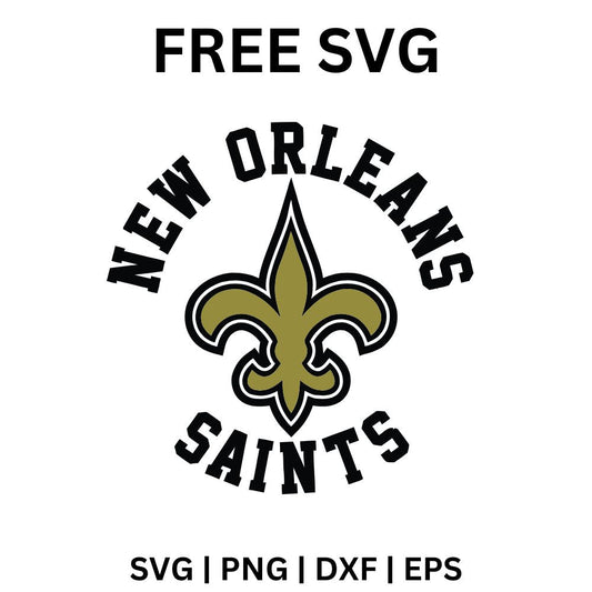 New Orleans Saints Classic Logo SVG Free | Arched Text and Emblem for Cricut & Silhouette