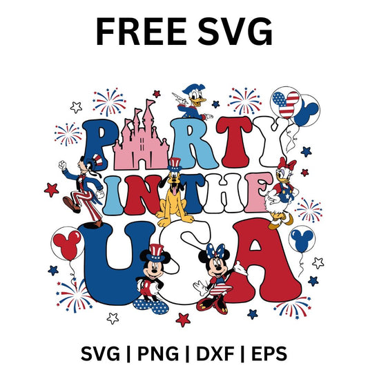 Party in the USA 4th of July SVG Free File for Cricut & Silhouette-8SVG
