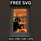 Pumpkin & Black Cat SVG Free for Cricut & Silhouette | Window Cling Decoration-8SVG