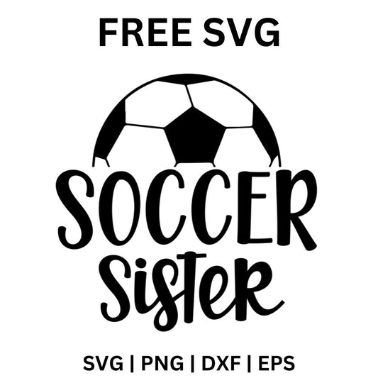 Soccer Sister SVG Free Cut File for Cricut & Silhouette-8SVG