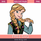 Disney Princess Anna layered Frozen Svg Free Cut File- 8SVG