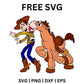 Woody and Bullseye SVG Free | Best Friends Cowboy Scene for Cricut & Silhouette
