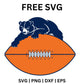 Chicago Bears Football Bear SVG Free | Bear on Football Design for Cricut & Silhouette-8SVG