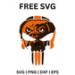 Cleveland Browns Skull SVG Free | Punisher Style Football Fan Art for Cricut & Silhouette-8SVG