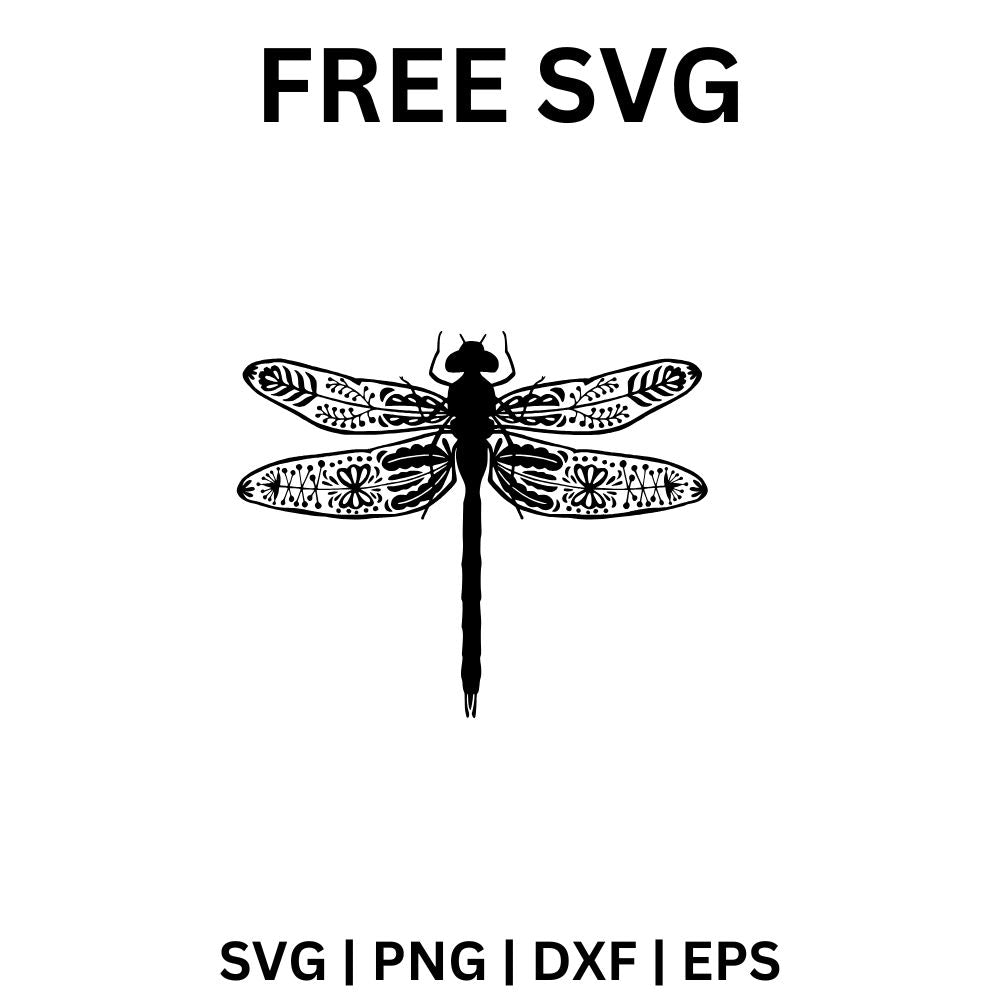 Dragonfly Pattern Svg Dragonfly SVG Free | Delicate Insect Cut File for Cricut & Silhouette ...