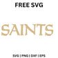 Saints Text Logo SVG Free | Minimal Bold Typography Cut File for Cricut & Silhouette