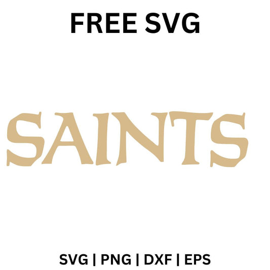 Saints Text Logo SVG Free | Minimal Bold Typography Cut File for Cricut & Silhouette