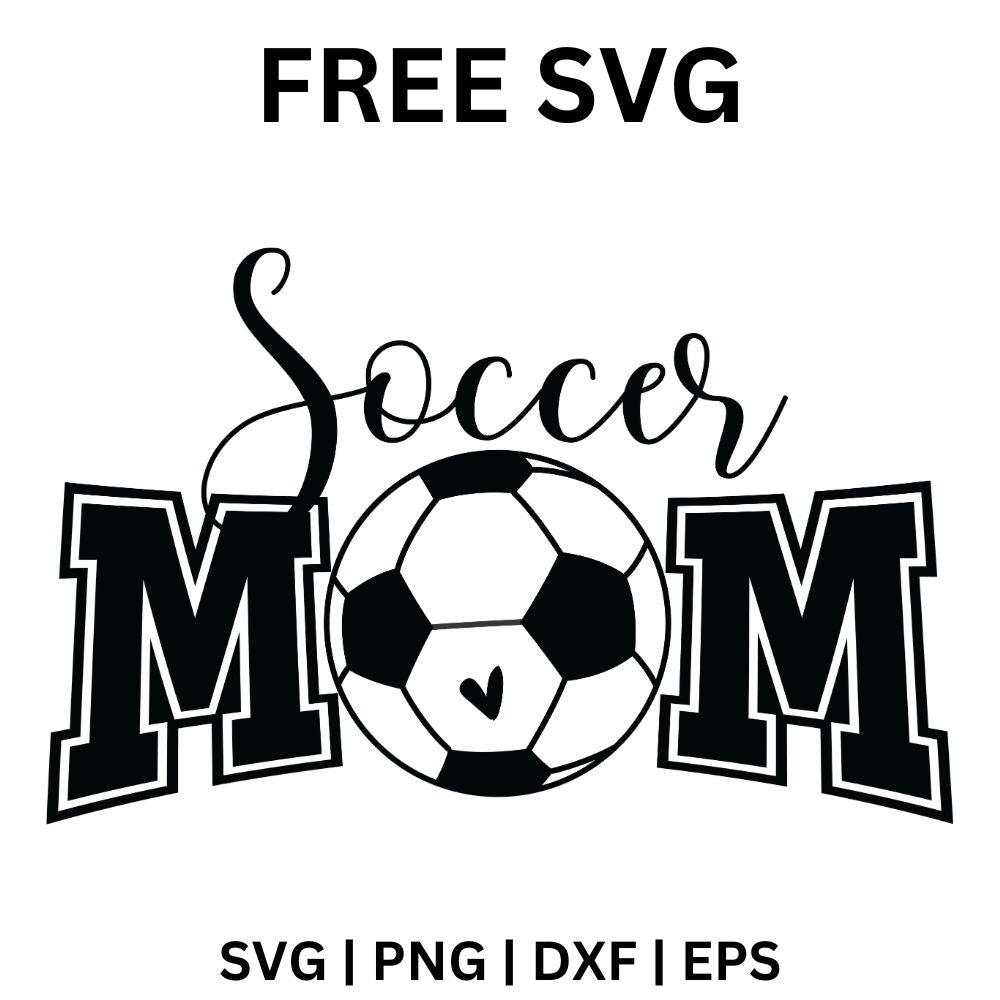 Soccer Mom SVG Free | Classic Varsity Look with Soccer Ball for Cricut & Silhouette