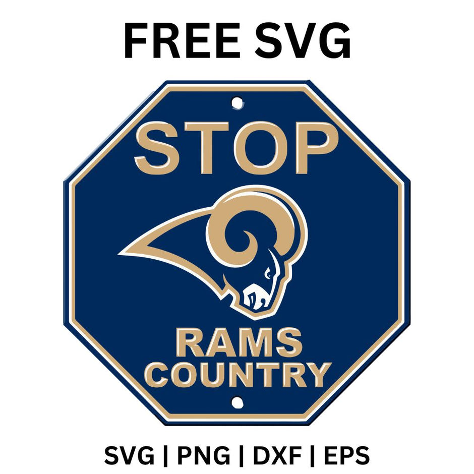 Sign Off Rams Free Los Angeles Rams SVG - Cut Files for Cricut | 8SVG – 8SVG