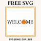 Welcome SVG Free | Pumpkin Accent Welcome SVG for Cricut & Silhouette-8SVG