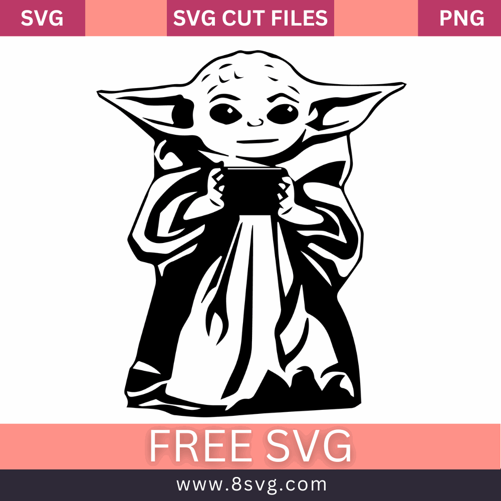 Star Wars Yoda SVG Free Baby Yoda Silhouette Download- 8SVG