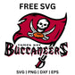 Tampa Bay Buccaneers Logo SVG Free | Fierce Pirate Flag Design for Cricut & Silhouette