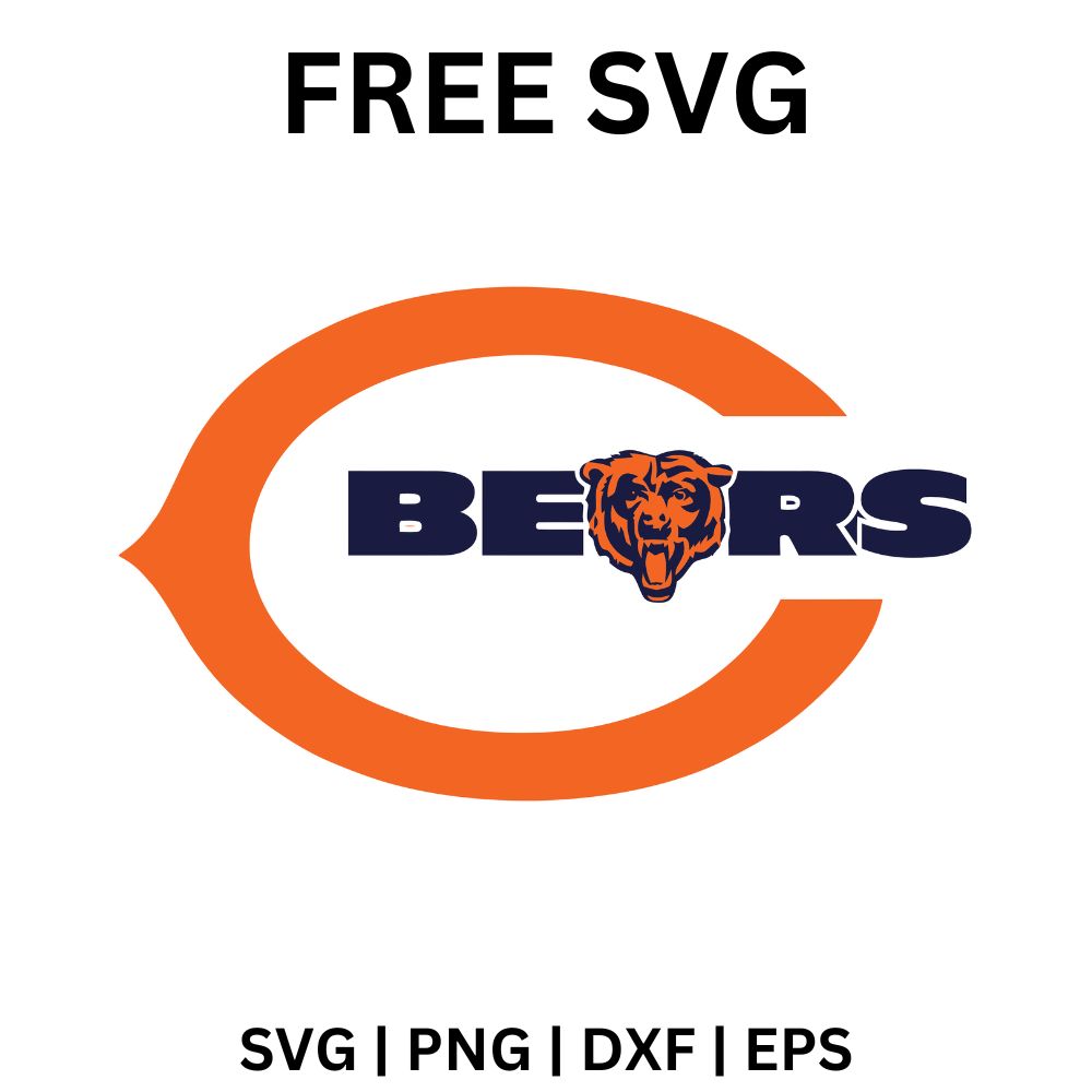 Chicago Bears Retro SVG Free | Throwback Team Logo for Cricut & Silhouette-8SVG